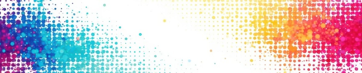 Abstract halftone pattern, white background, vibrant cyan, magenta, yellow ,  dots,  abstract, halftone