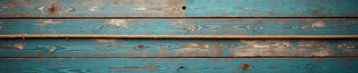 Weathered wood plank background, distressed nautical rope texture, worn, adventure, vintage