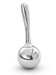 Polished silver orb pendant, elegant design, white background, jewelry website use