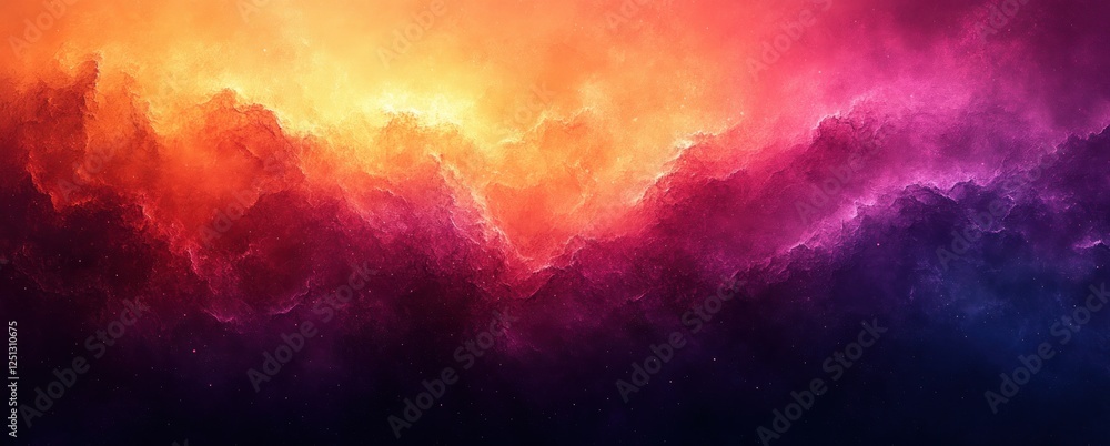 Poster abstract gradient background with warm orange and deep purple hues smooth blend glowing texture for 