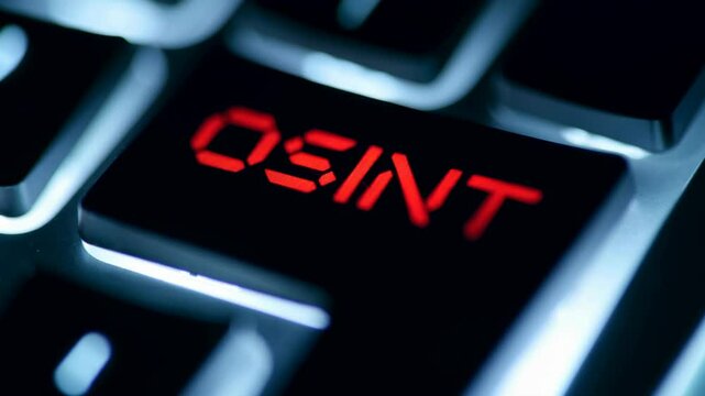 Red OSINT word on keyboard
