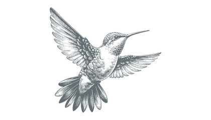 Fototapeta premium hummingbird vector | bird vector | hummingbird illustration | hummingbird silhouette | hummingbird tattoo | hummingbird engraving | hummingbird drawing