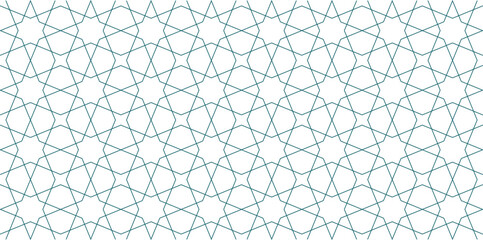Islamic Geometric Seamless Pattern Background and Fabric