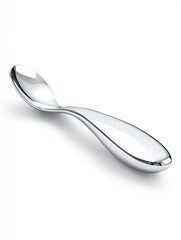 Modern baby spoon, isolated, white background, feeding