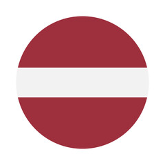 Flag of Latvia. Latvia circle flag logo icon computer vector illustration design
