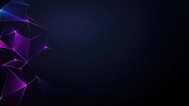 Abstract Geometric Design with Polygons and Glowing Lines