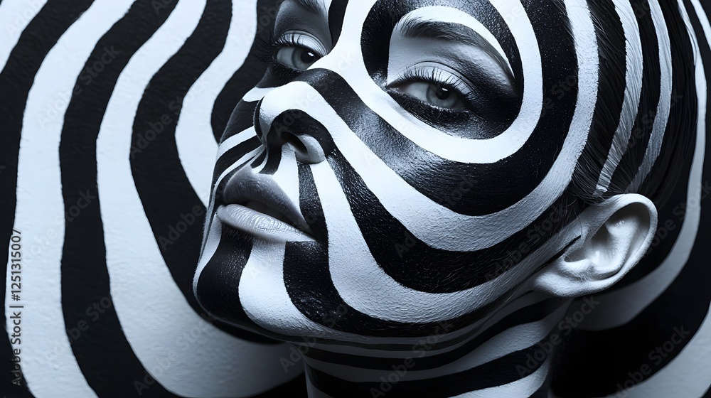 Poster futuristic biometric digital facial recognition scanning system analyzing abstract geometric black a
