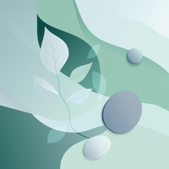 Abstract geometric background of natural shapes