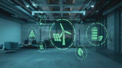 Fototapeta premium Green Energy Technologies: Sustainable Solutions for a Brighter Future