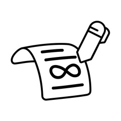 Marriage certificate paper illustration