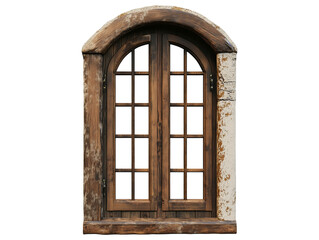 Fototapeta premium Old window in the wall of the house