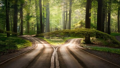 Obraz premium 分かれ道、選択、人生