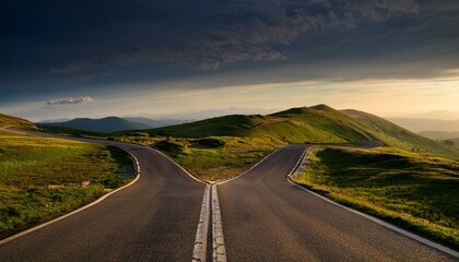 Fototapeta premium 分かれ道、選択、人生