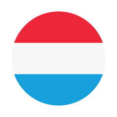 Flag of Luxembourg. Luxembourg circle flag logo icon computer vector illustration design
