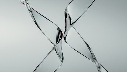 Abstract Wallpaper 3D Render of Glass