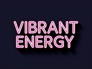 Vibrant Energy Neon Sign Design Graphic