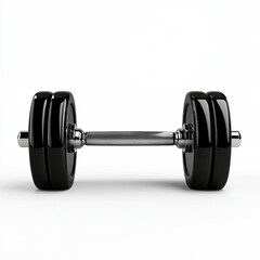 Obraz premium Black dumbbell for strength training and fitness workouts