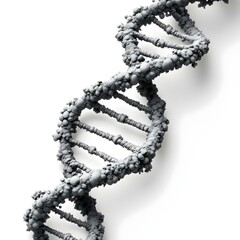 Vibrant DNA Helix with Neon Glow and Molecular Structure in 3D Rendering, Featuring Blue and Orange Contrast, on a Dark Background for Genetic Research Visualization
