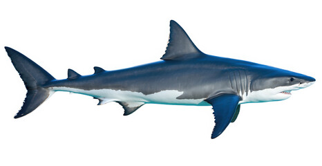 Fototapeta premium Isolated Shark Marine Animal Cutout isolated on transparent background cutout