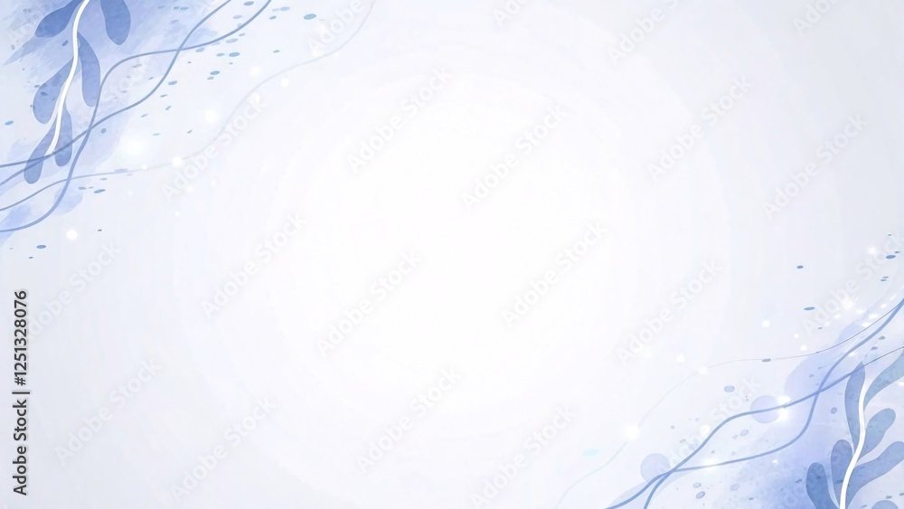 Poster creative floral background design featuring subtle blue patterns digital art graphic design calm and