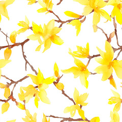 Obraz premium seamless watercolor floral abstract colorful wallpaper 