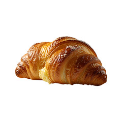 Close up croissant on a transparent background