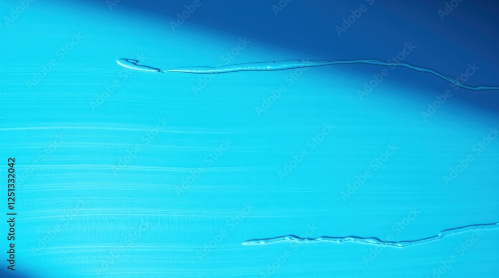 Poster a smooth, abstract aqua-blue background with two viscous trails, creating a sense of calm movement.