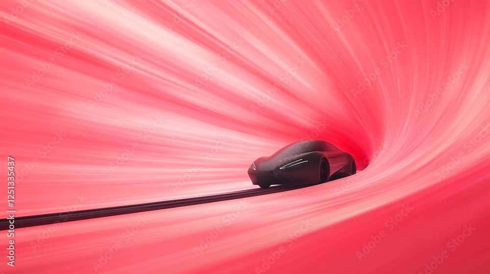 Aufkleber a sleek, futuristic hyperloop train design showcasing ultra-streamlined aesthetics and advanced tech