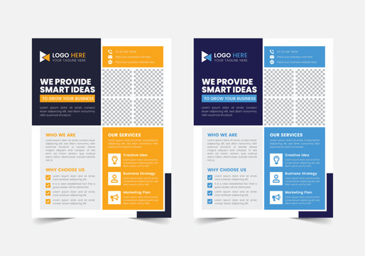 Business One pager Template | CMYK | US Letter | Print Ready | 0.125 Bleed