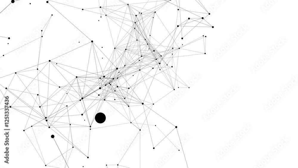 Poster line connect network animation on white background. line technology data connection and business bac