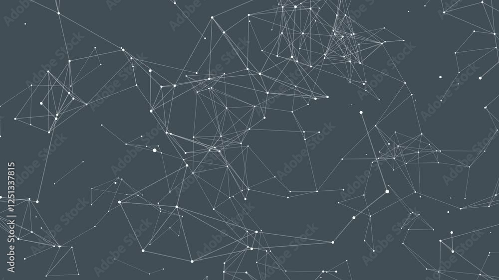 Poster line connect network animation on white background. line technology data connection and business bac