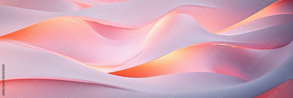 Poster abstract pink waves with glowing neon light create a soft and modern atmosphere for backgrounds and 
