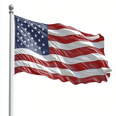 Fototapeta premium American Flag Waving Stars and Stripes USA National Symbol Patriotism Independence Day