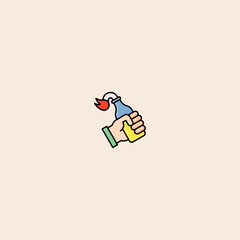 Molotov Cocktail icon flat vector design. 