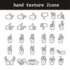 hand texture Icons Sets vector illustration design2