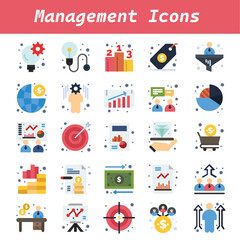 Management Icons Sets vector illustration design