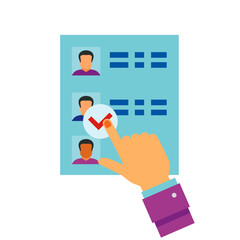 vector illustration of paper for electing officials