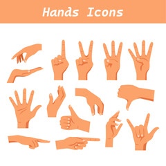 hand Icons Sets vector illustration design