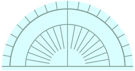 分度器 文房具 ベクター素材