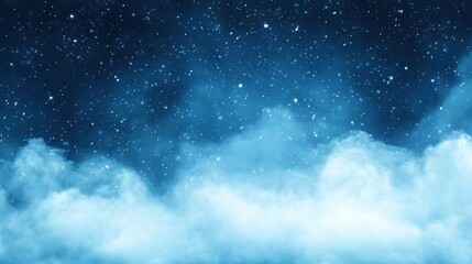 Night sky cloudscape, stars, dreamy background, peaceful scene, ideal for relaxation
