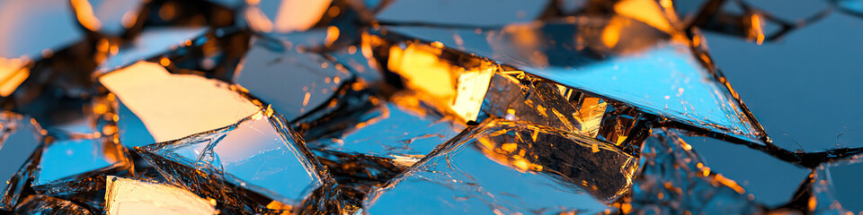 Fragmented Translucent Geometric Shapes