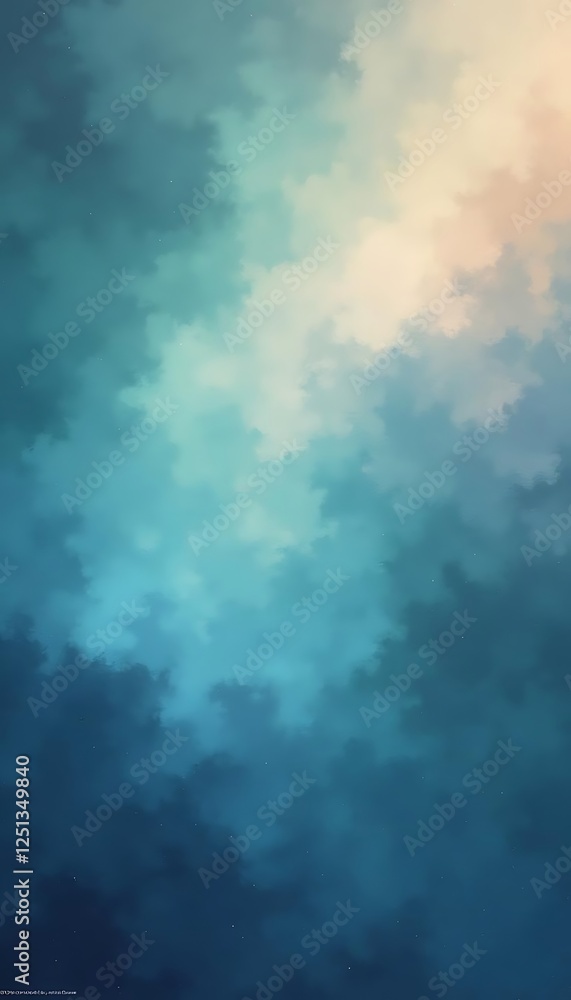 Poster generative ai created digital art painting of an abstract cloudy sky background
