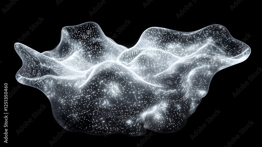 Poster glowing neural network abstract visualization of an intelligence brain with a dynamic web of illumin