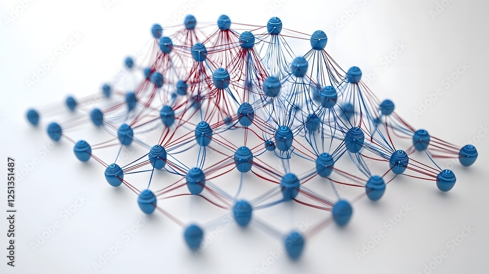Poster stunning visual representation of an ai powered neural network showcasing a complex web of interconn