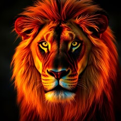 Fototapeta premium portrait of a lion background 