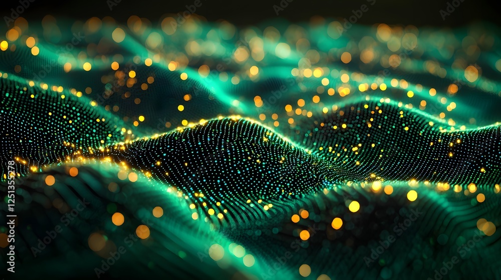 Poster futuristic intelligence concept with a neural network visualization and glowing brain design dynamic