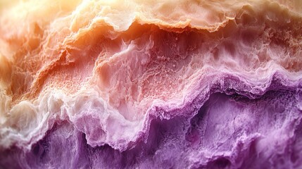 Layered ice cream texture close-up, sunlit background