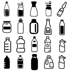 Collection of bottle icons for your web design