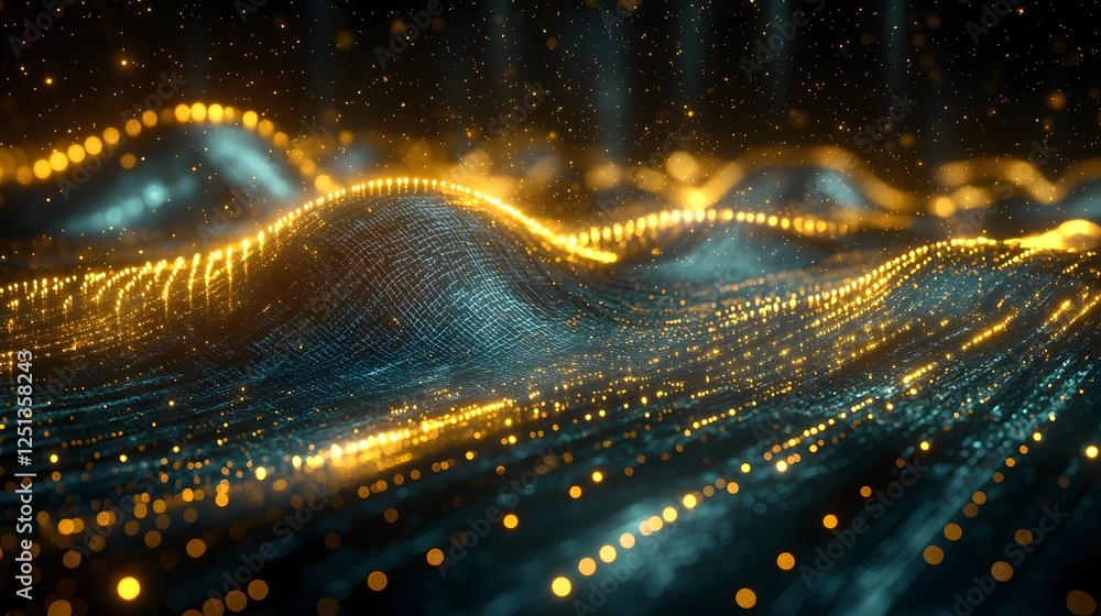 Poster visually stunning digital creativity concept showcasing algorithms that generate mesmerizing unique 