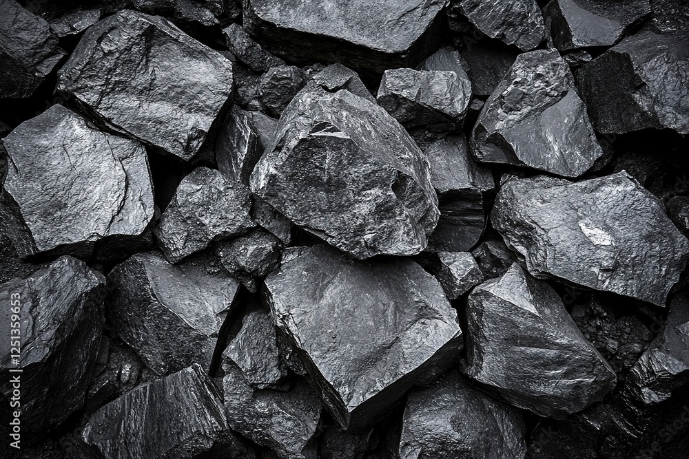 Aufkleber intense black rock texture: high-resolution background image for design projects. perfect for adding
